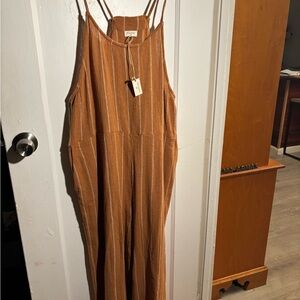 Cost Plus World Market Brown Jumpsuit